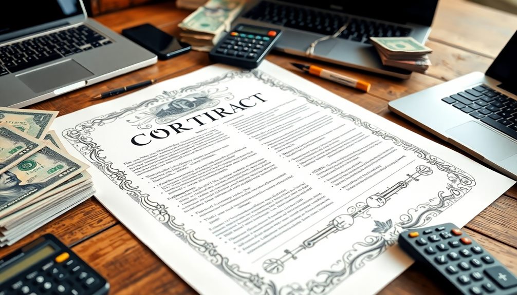 contracts and financial terms