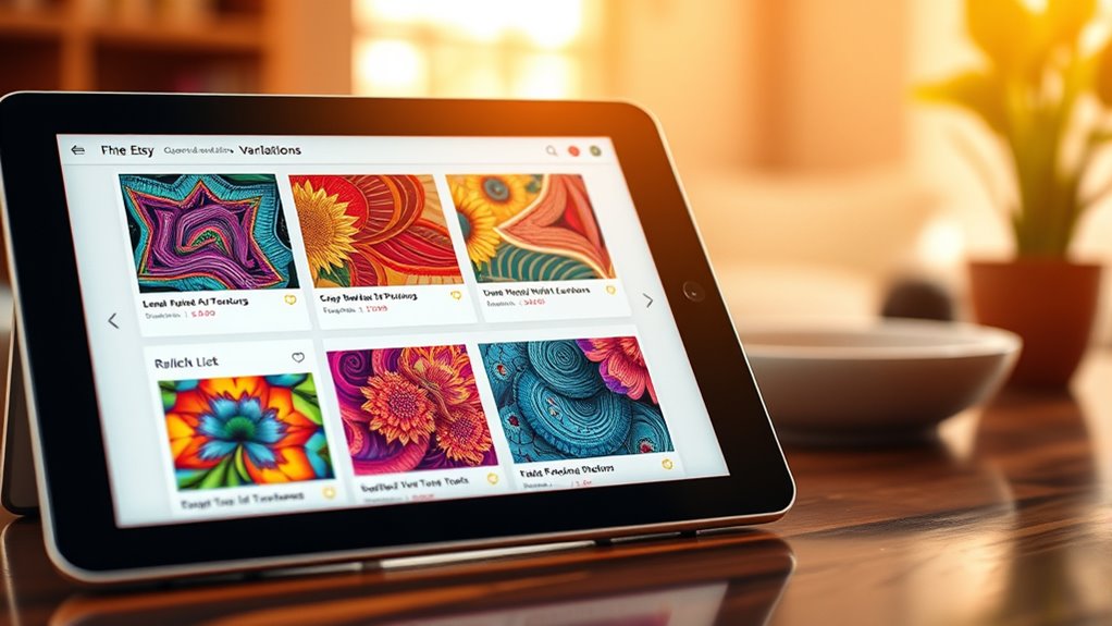 gamified etsy variations