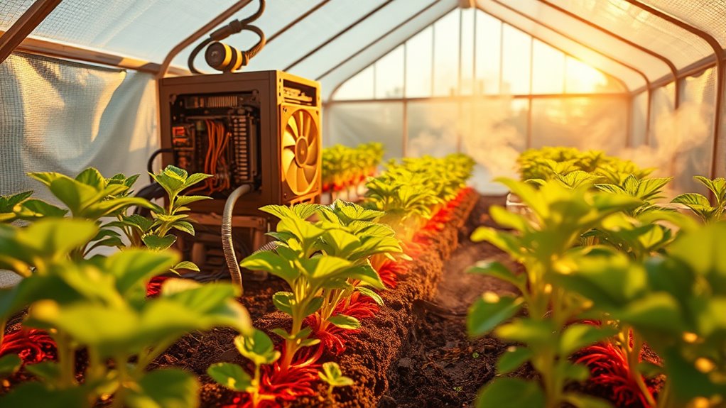 mining heat supports greenhouses