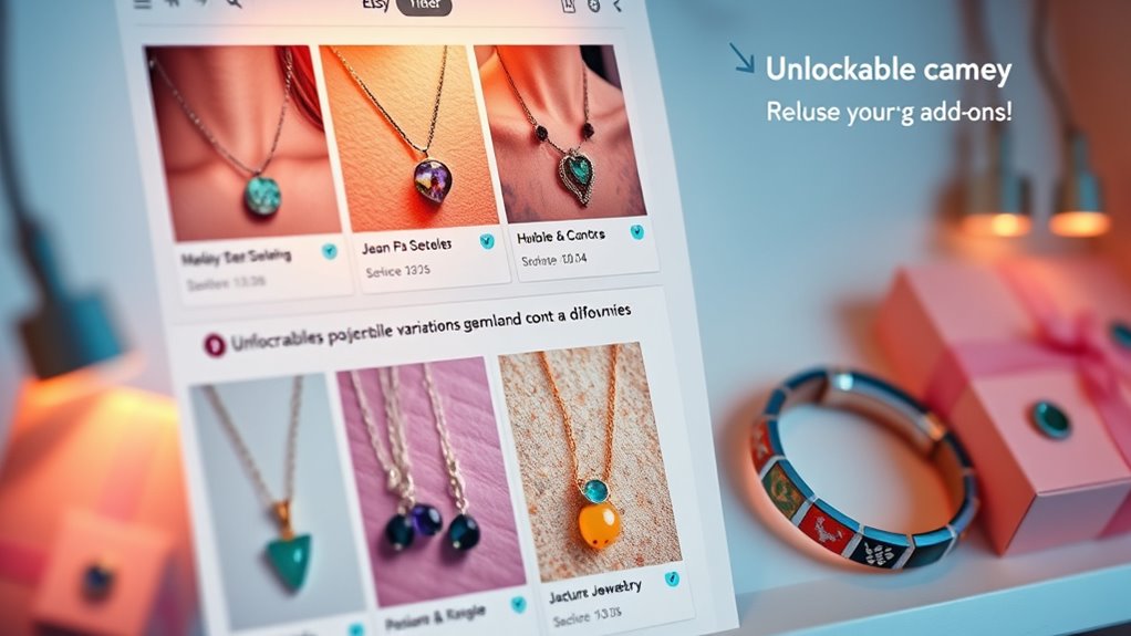 personalized unlockable product options