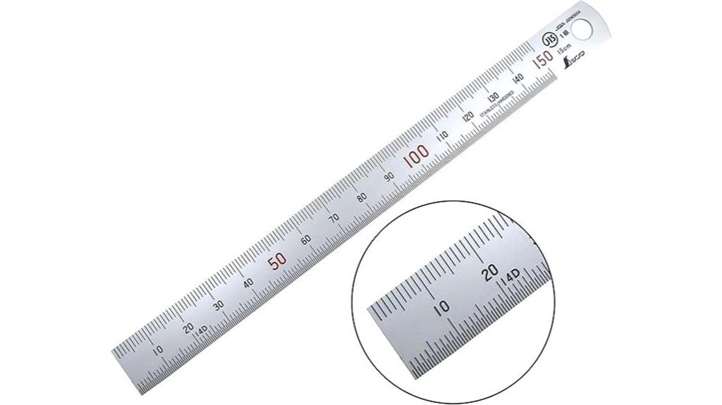 150 mm satin chrome ruler