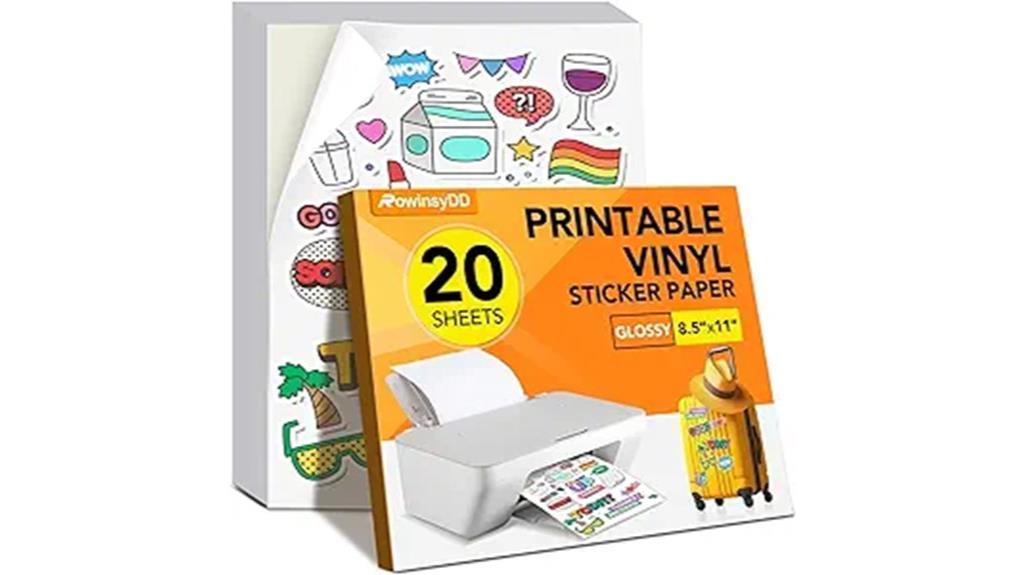 20 sheets inkjet sticker