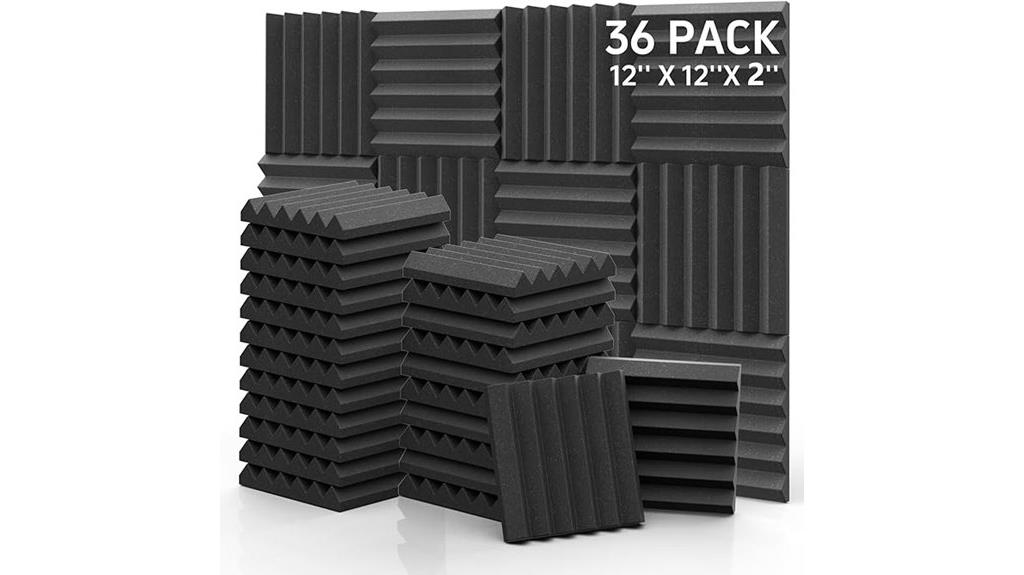 36 pack soundproof foam