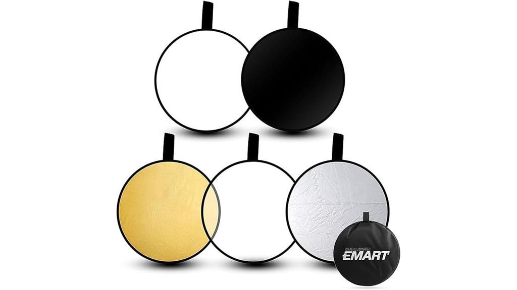 5 in 1 collapsible reflector