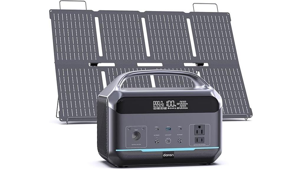 600w portable solar generator
