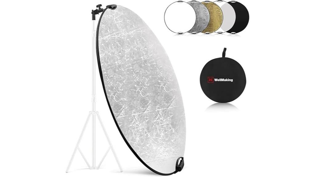 adjustable 5 in 1 collapsible reflector