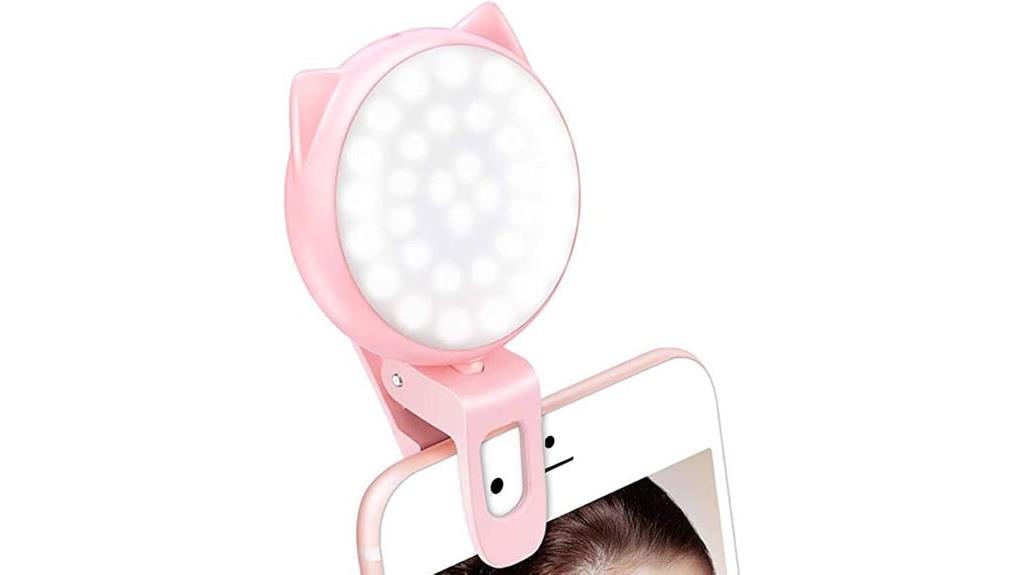adjustable brightness selfie light