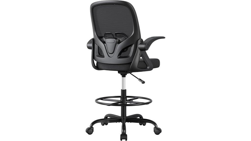 adjustable drafting chair with support