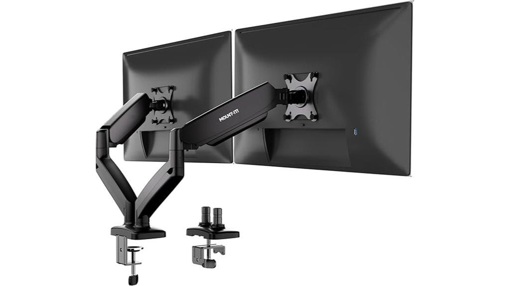 adjustable dual monitor mount