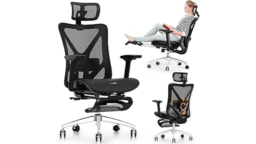 adjustable lumbar office chair