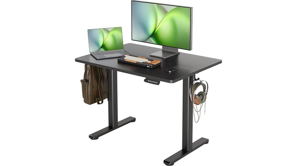 adjustable t shaped standing desk