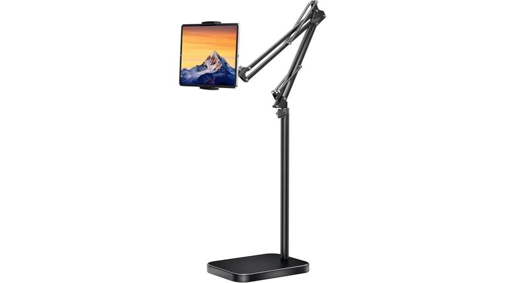 adjustable tablet floor stand