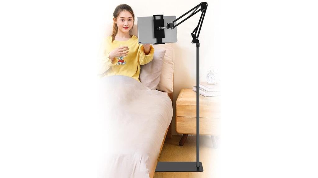 adjustable tablet floor stand