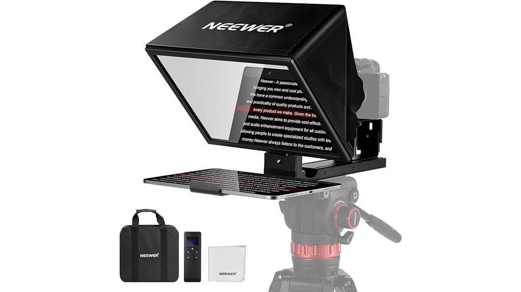 aluminum teleprompter with remote