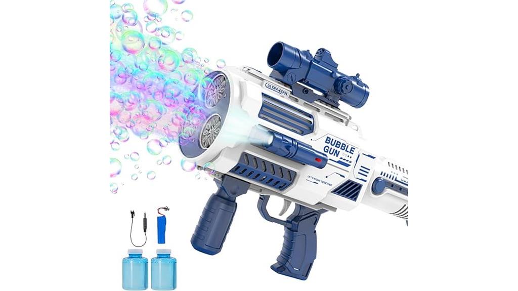automatic bubble gun with solution