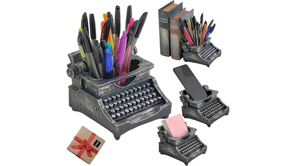 bellaa typewriter pencil holder