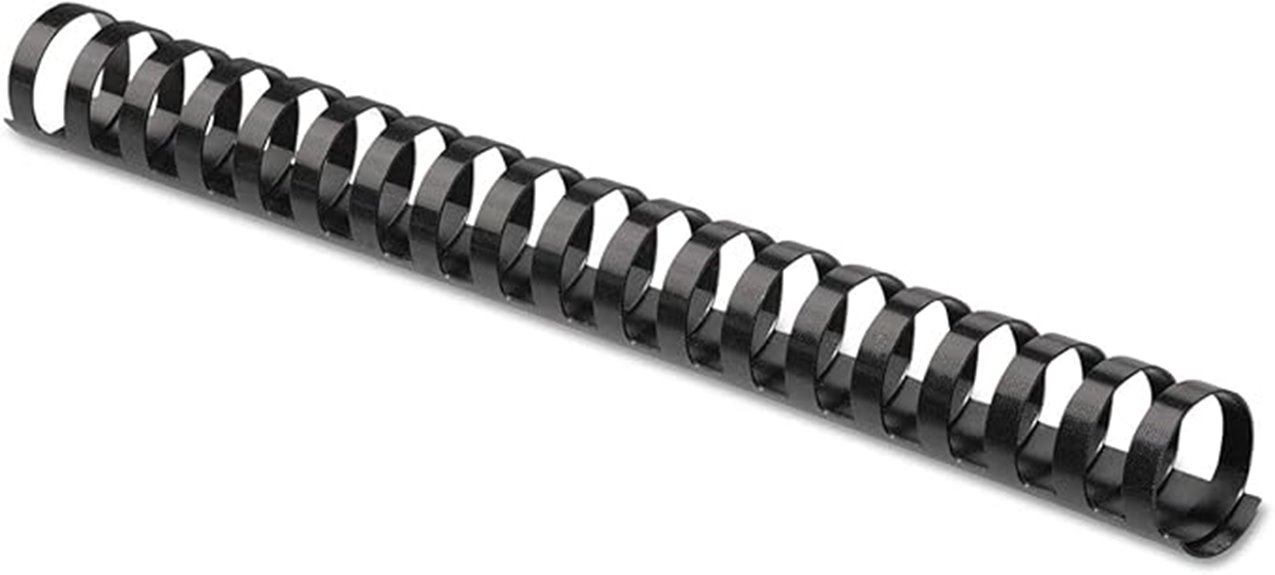 black 1 inch comb bindings