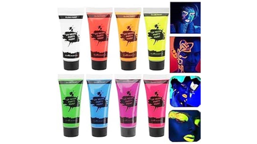 blacklight face paint set