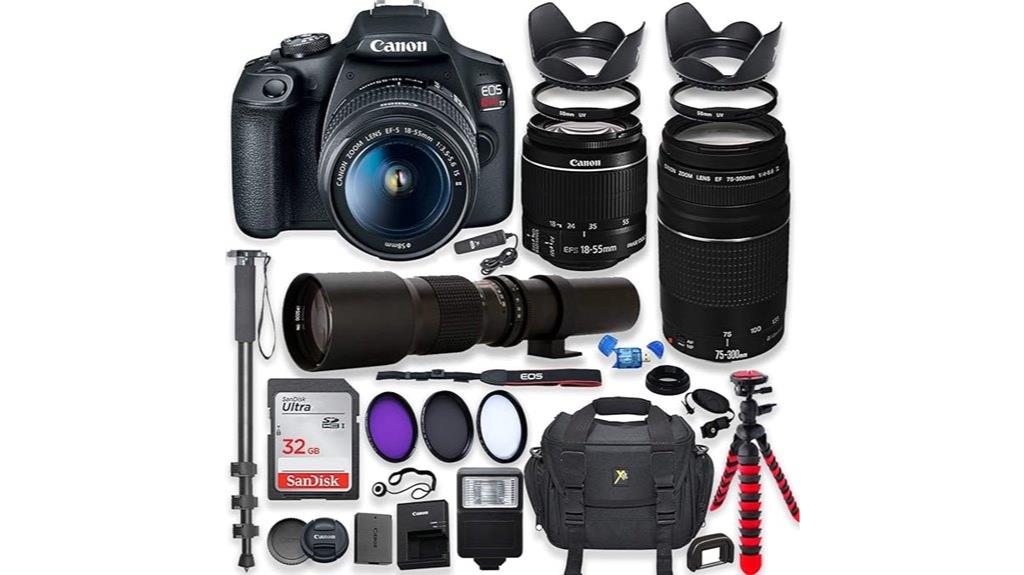 canon t7 dslr bundle