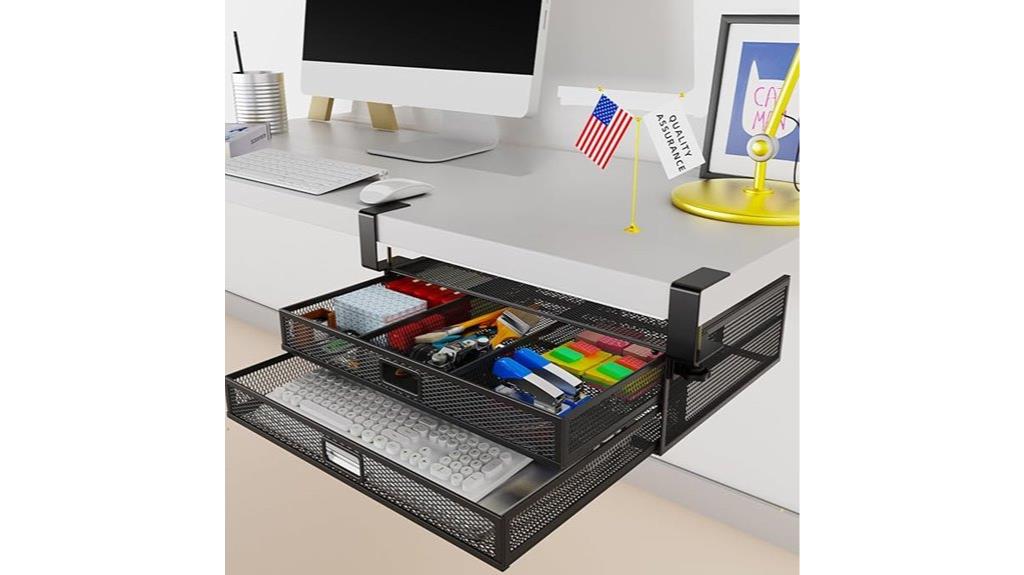 clamp on desk drawer organizer