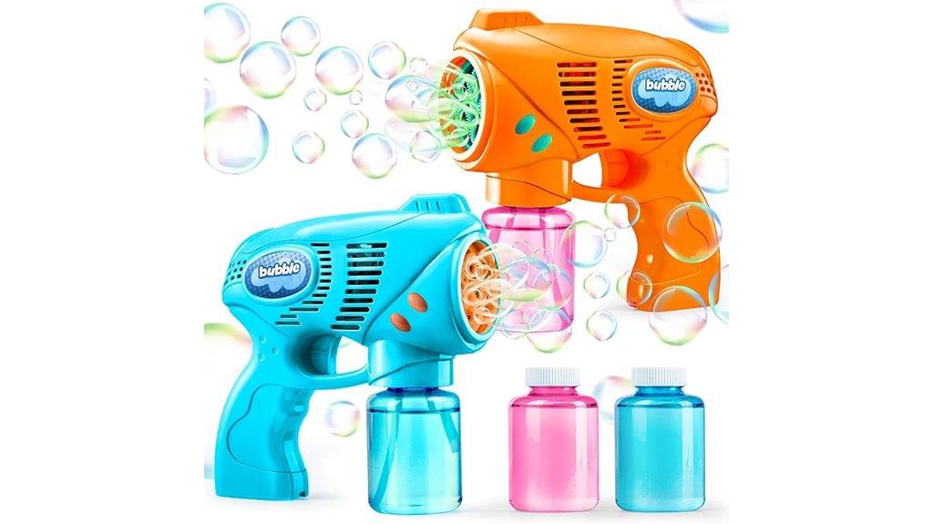 colorful bubble gun set