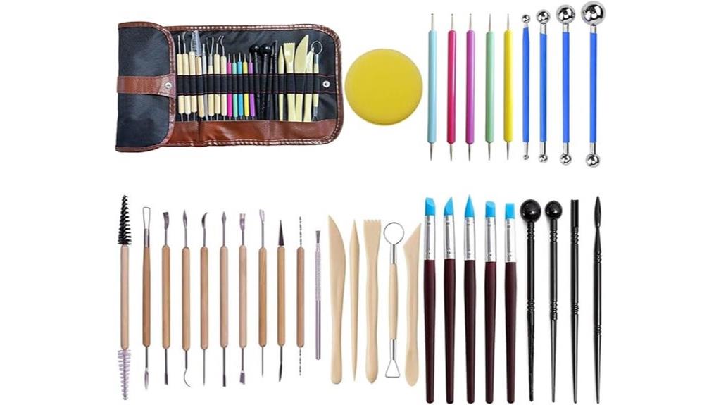 complete 35 piece clay tool set