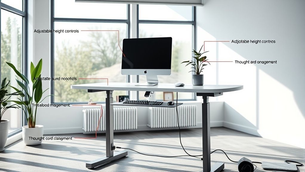 desk adjustability stability noise
