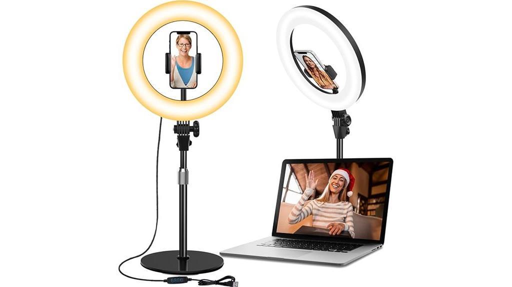 desk ring light stand
