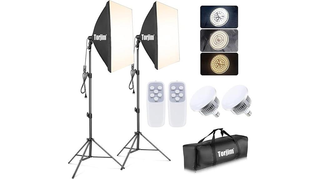 dual led softbox lighting