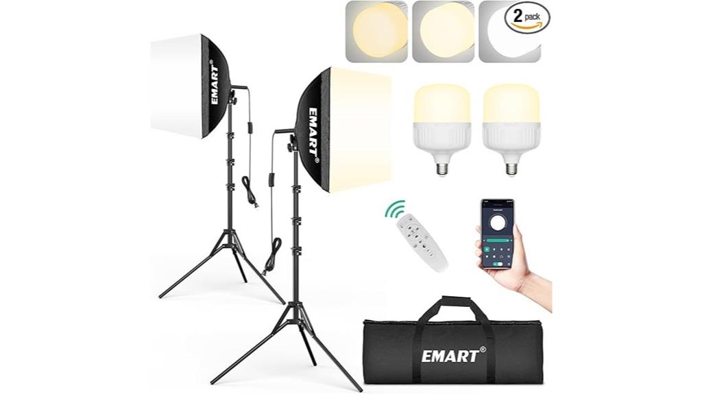 dual softbox photography lights