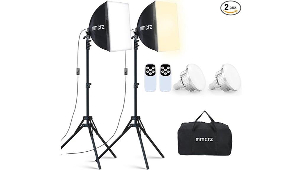 dual softbox studio lighting