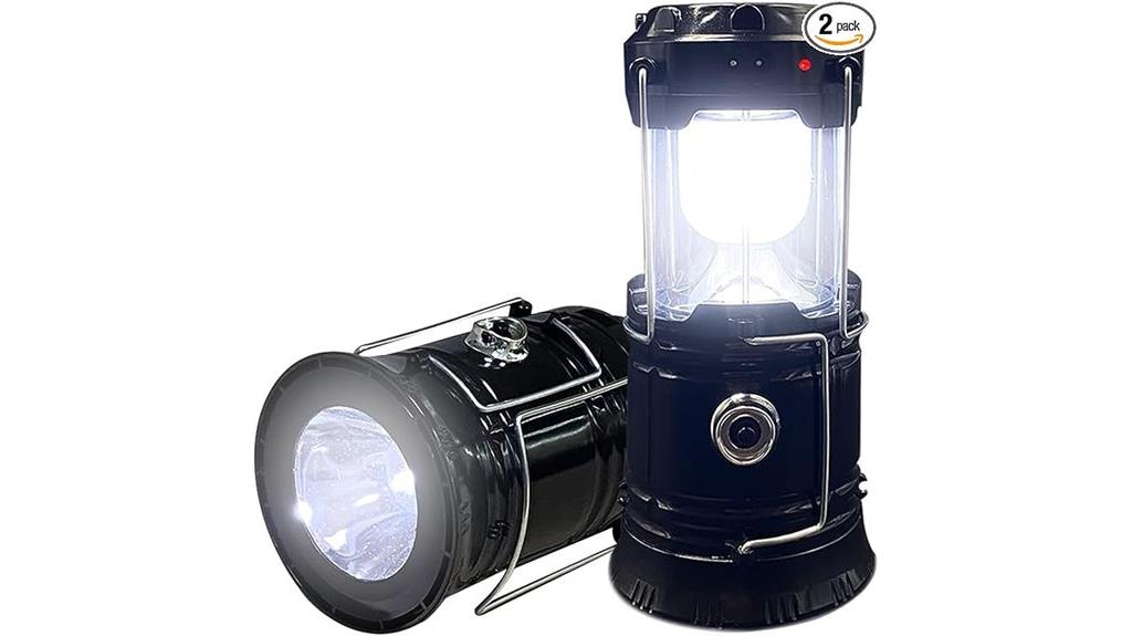 dual solar rechargeable lanterns