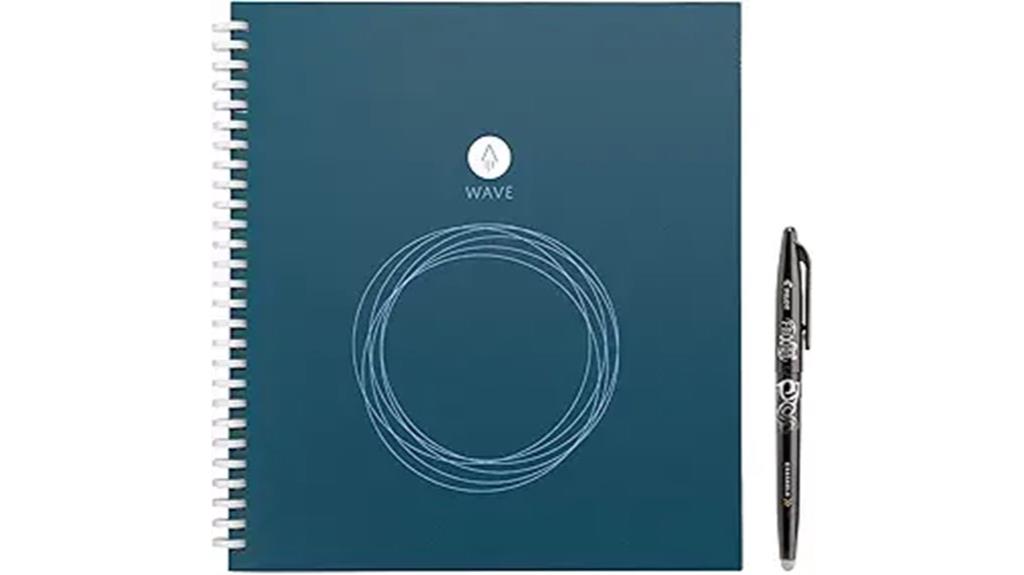 eco friendly blue notebook