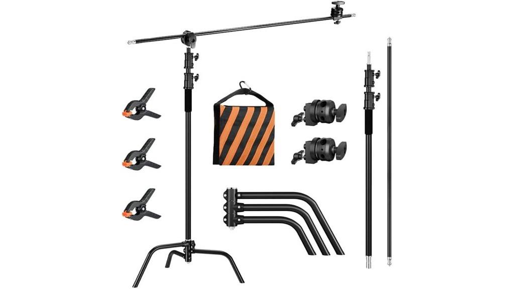 heavy duty c stand with boom