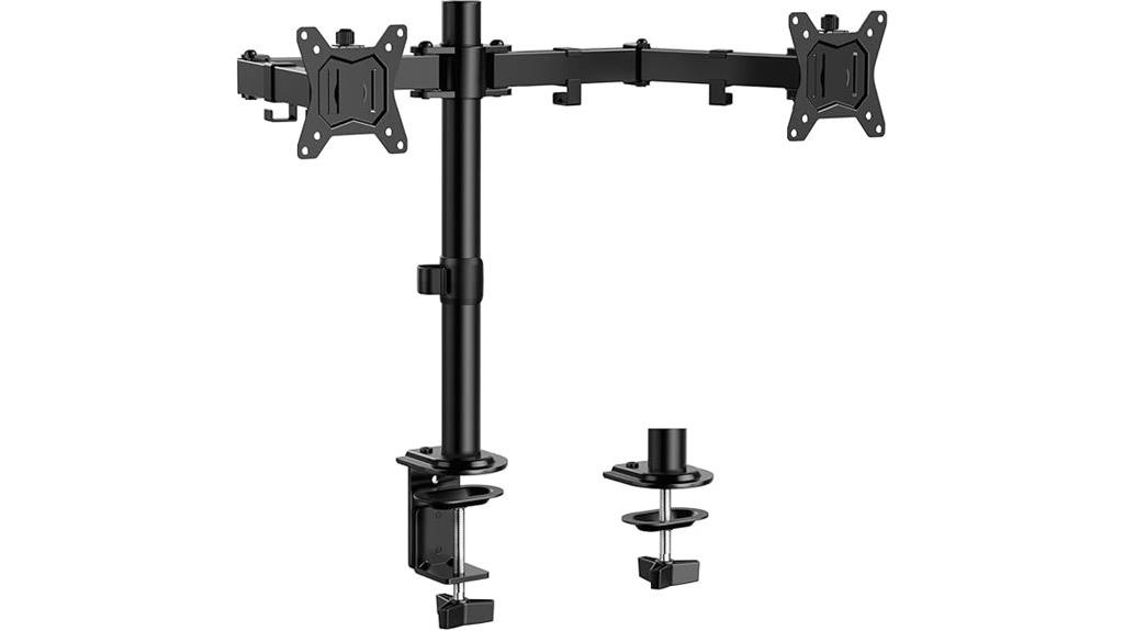 heavy duty dual monitor mount