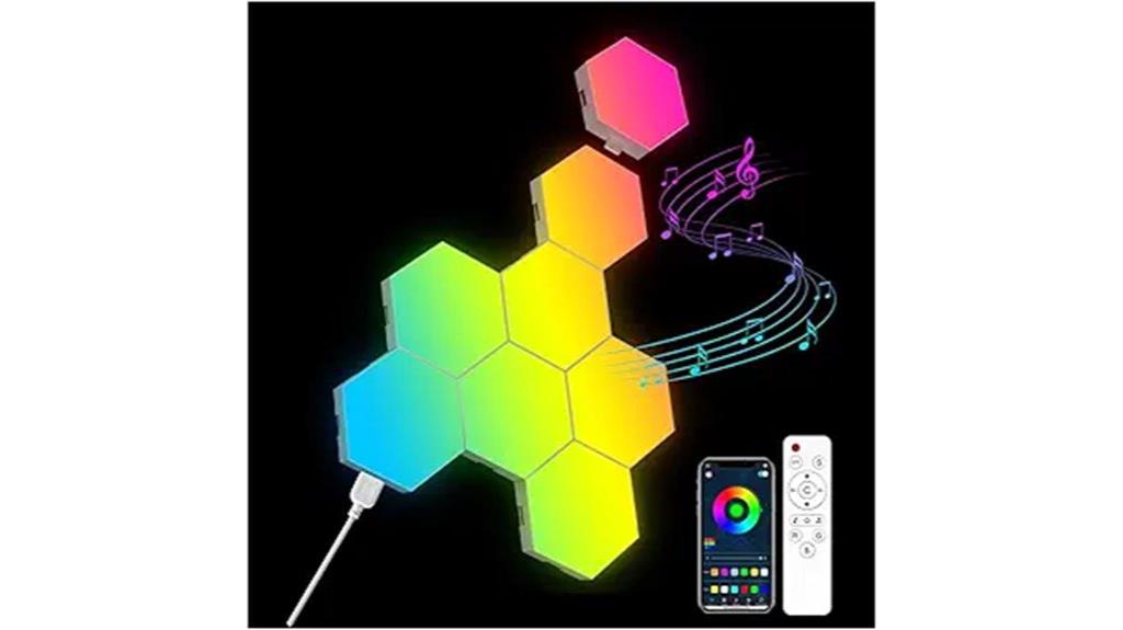 hexagon rgb panel lights