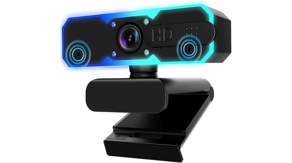 high resolution webcam with lighting