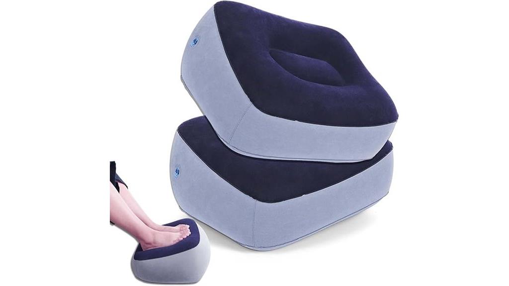 inflatable travel footrest pack