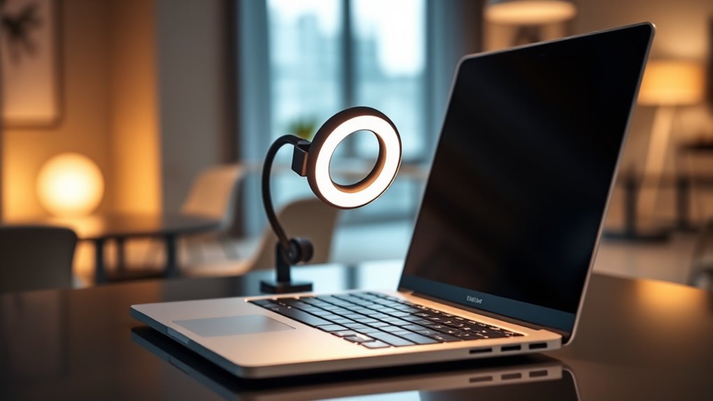 laptop ring light features