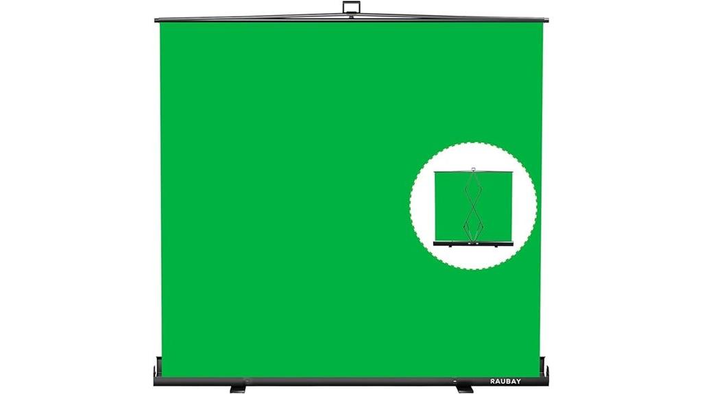 large green screen backdrop
