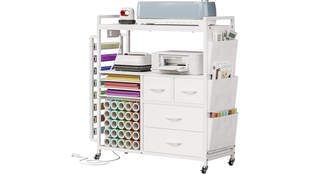 large rolling storage cart