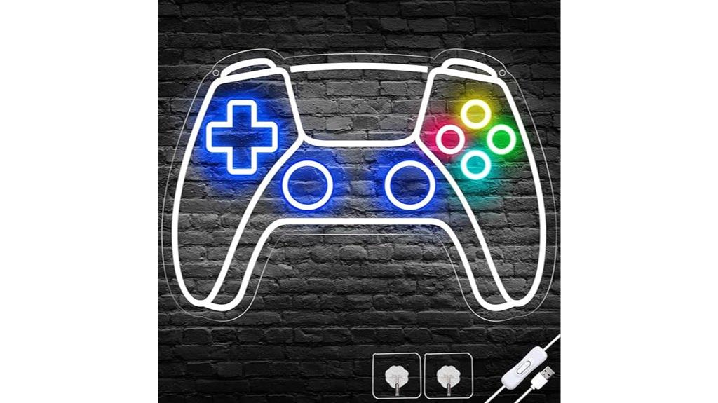 led gamepad wall decor
