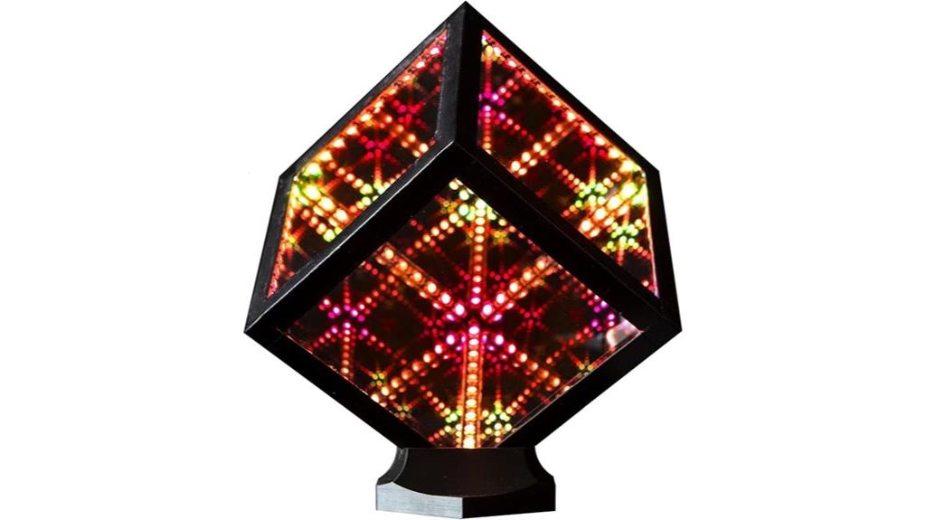 led infinity cube stand