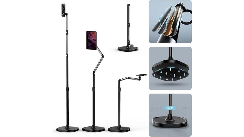 magnetic floor phone stand