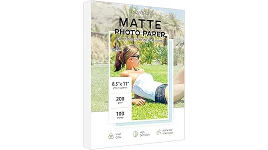 matte photo paper pack