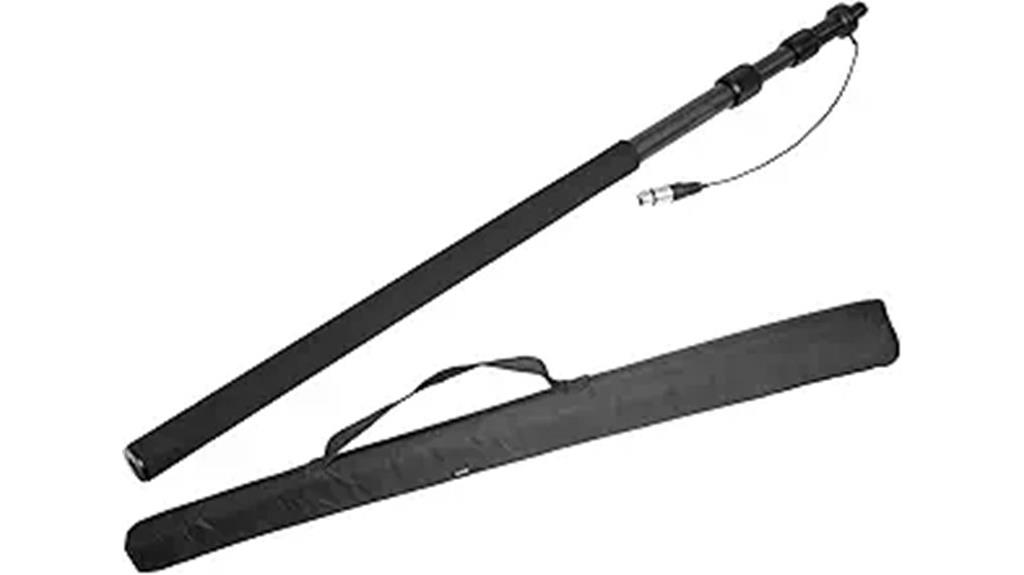 microphone boom pole with cable