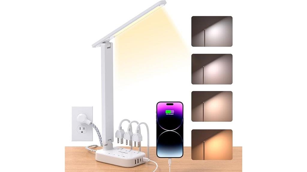 multi outlet power strip with led lamp