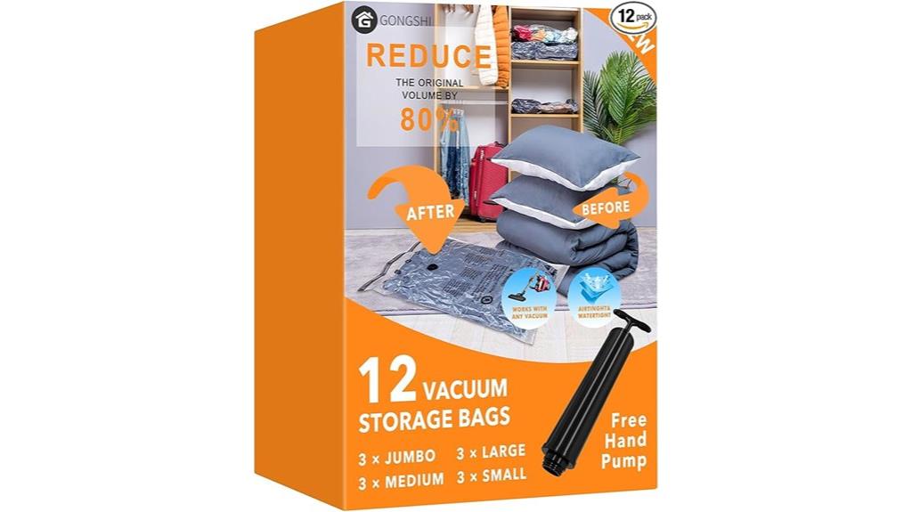 multiple sizes vacuum storage