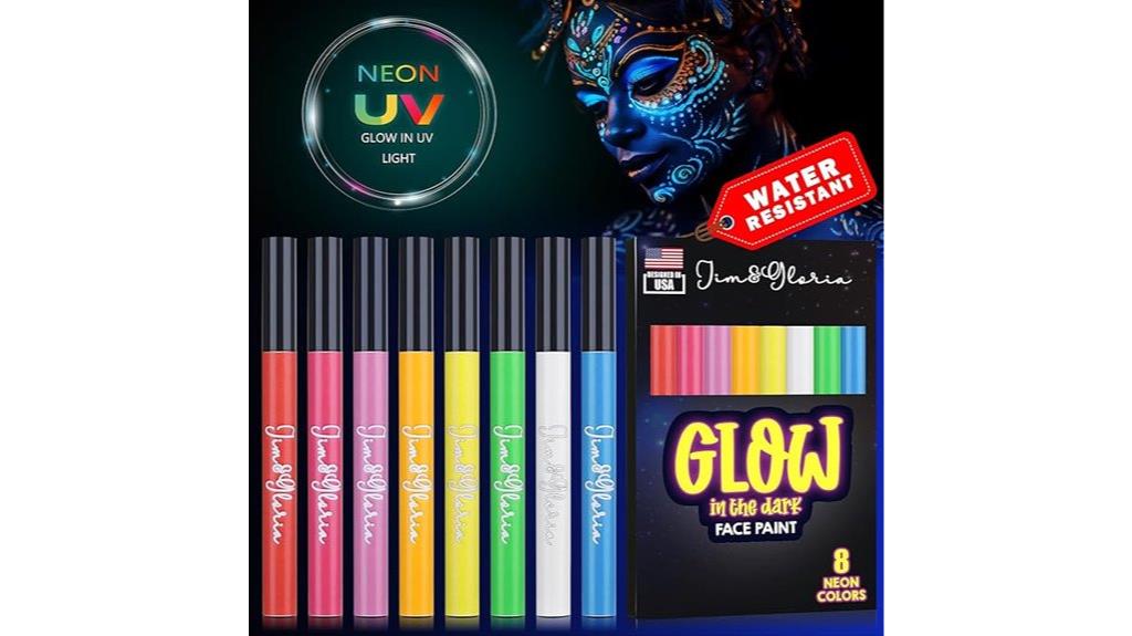 neon face paint kit
