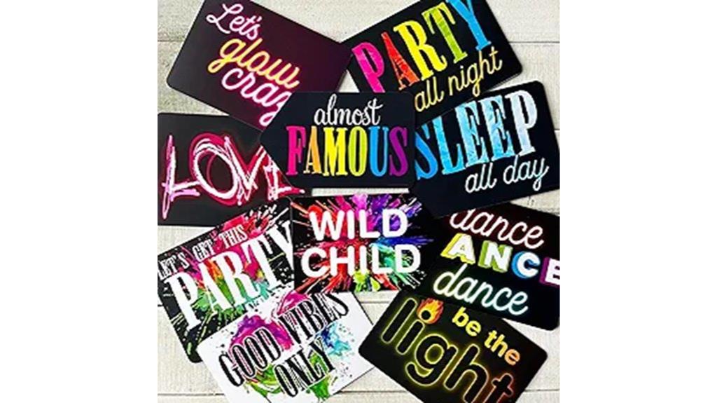 neon party photo props